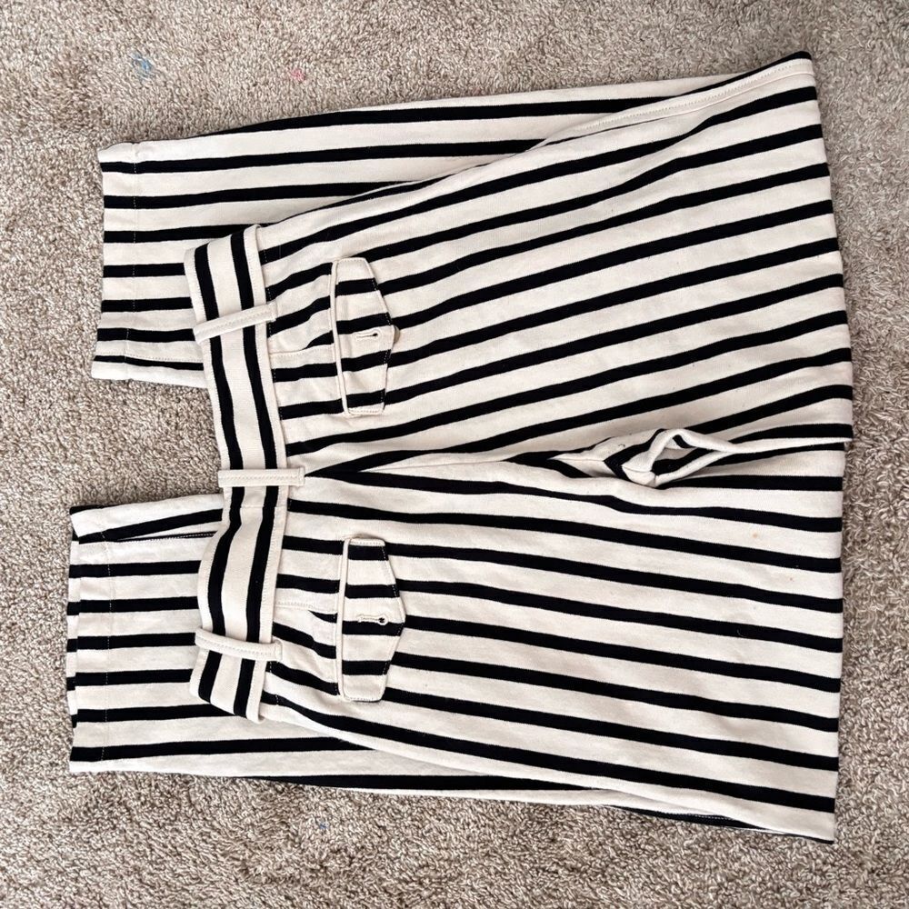 Polo Ralph Lauren Pants Size 4 Striped Straight Leg High Rise Belted Trousers - Picture 7 of 8